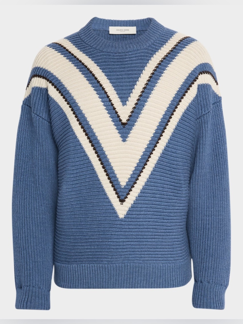 Golden Goose
Men's Journey Wool Jacquard V-Style Crewneck Sweater